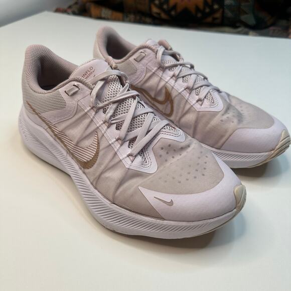 Nike Air Zoom Winflo 8 Light Violet Champagne Running Shoes - Picture 2 of 6